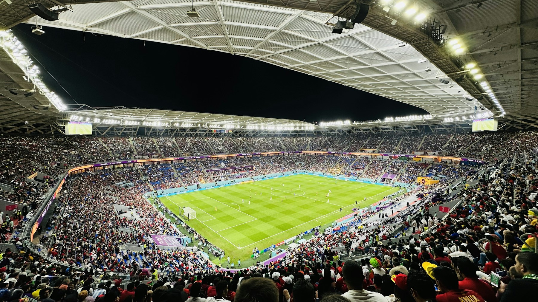 Grama e gol durante a Copa do Mundo do Catar 2022